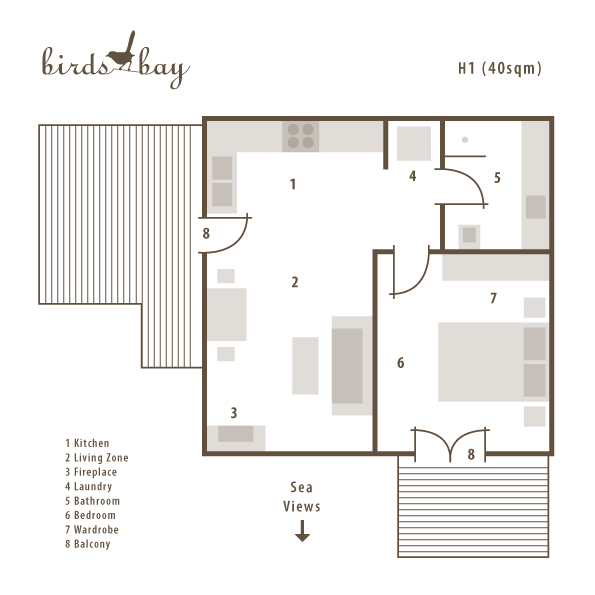 Bird's Bay Guest Houses floor plan